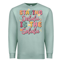 Seafoam staying delulu is the solulu Premium Sweatshirt - MaliasSmallBusiness
