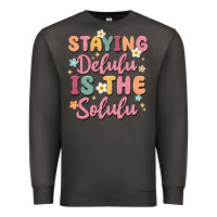 Smoke staying delulu is the solulu Premium Sweatshirt - MaliasSmallBusiness