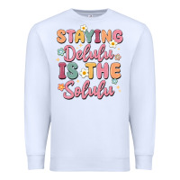 White staying delulu is the solulu Premium Sweatshirt - MaliasSmallBusiness