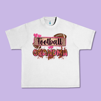 Football Grandma With Leopard Urban Heavy Tee Designed By Zillion Design Studio