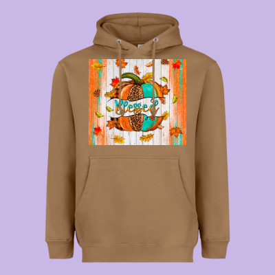 Blessed Pumpkin Heavyweight Hoodie Designed By Nancycooperartshop