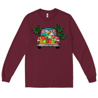 Burgundy summer truck Long Sleeve Tee - CowhideDigitalArt