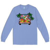 Colony Blue summer truck Long Sleeve Tee - CowhideDigitalArt