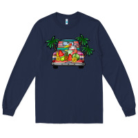 Navy summer truck Long Sleeve Tee - CowhideDigitalArt