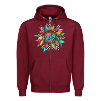 Burgundy racing sunflower front Zipper Hoodie - AdoDesignShop