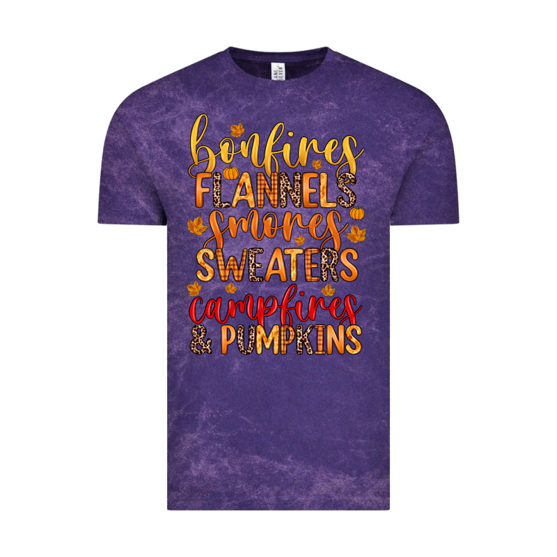 Bonfires Flannels S'mores Campfires And Pumpkins Vintage Tee by Zillion Design Studio | Teevron