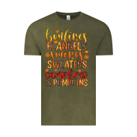 Vintage Olive bonfires flannels s'mores campfires and pumpkins Vintage Tee - Zillion Design Studio
