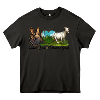 Asphalt Peace Love Cashmere Goat Heavy Core Tee - LillyAllenDesigns