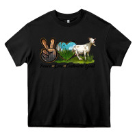 Black Peace Love Cashmere Goat Heavy Core Tee - LillyAllenDesigns