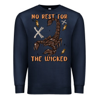 Navy no rest for the wicked Premium Sweatshirt - MaliasSmallBusiness