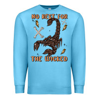 Ocean Blue no rest for the wicked Premium Sweatshirt - MaliasSmallBusiness
