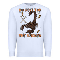 White no rest for the wicked Premium Sweatshirt - MaliasSmallBusiness