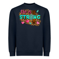 Navy she is strong Heavyweight Sweatshirt - texasbilliewilder