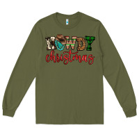 Army Green howdy christmas Long Sleeve Tee - FaDigitalArtStudio