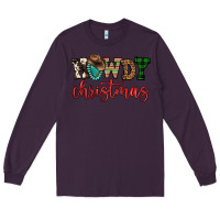 Plum howdy christmas Long Sleeve Tee - FaDigitalArtStudio