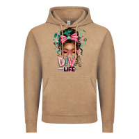 Vintage Coffee afro messy bun diva life Vintage Hoodie - texasbilliewilder