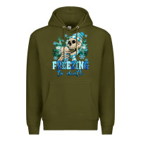 Army Green Freezing To Death Premium Hoodie - MaliasSmallBusiness