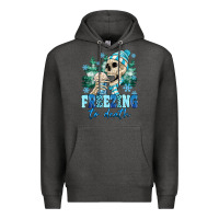 Charcoal Heather Freezing To Death Premium Hoodie - MaliasSmallBusiness