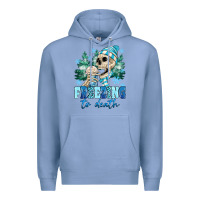 Colony Blue Freezing To Death Premium Hoodie - MaliasSmallBusiness