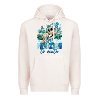 Pale Pink Freezing To Death Premium Hoodie - MaliasSmallBusiness