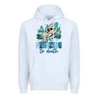 White Freezing To Death Premium Hoodie - MaliasSmallBusiness