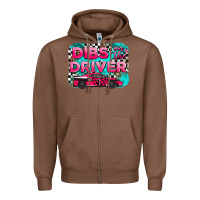 Chestnut dibs on the driver background Zipper Hoodie - AdoDesignShop