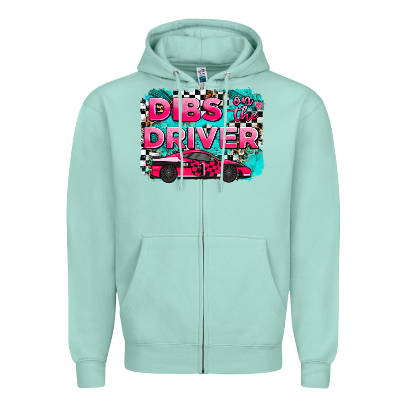 Dibs On The Driver Background Zipper Hoodie by AdoDesignShop | Teevron