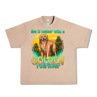 Burro life is better with a golden retriever Urban Heavy Tee - texasbilliewilder