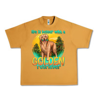 Peanut Butter life is better with a golden retriever Urban Heavy Tee - texasbilliewilder