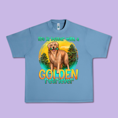 Life Is Better With A Golden Retriever Urban Heavy Tee Designed By Texasbilliewilder