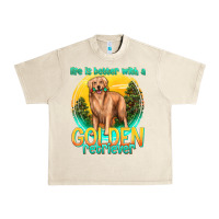 Sandshell life is better with a golden retriever Urban Heavy Tee - texasbilliewilder