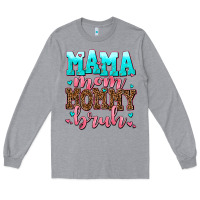 Heather Grey mama mom mommy bruh Long Sleeve Tee - AdoDesignShop