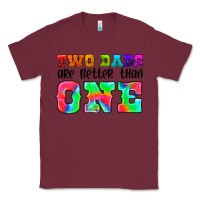 Burgundy two dads are better than one Classic Tee - HRA Design Shop