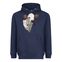 Navy Texas Longhorn Calf Face Heavyweight Hoodie - LillyAllenDesigns