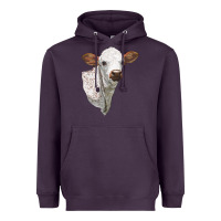Plum Texas Longhorn Calf Face Heavyweight Hoodie - LillyAllenDesigns