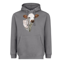 Storm Texas Longhorn Calf Face Heavyweight Hoodie - LillyAllenDesigns