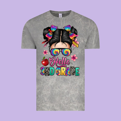 Hello Third Grade Kid Vintage Tee Designed By Texasbilliewilder