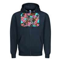 Navy race day background Zipper Hoodie - AdoDesignShop