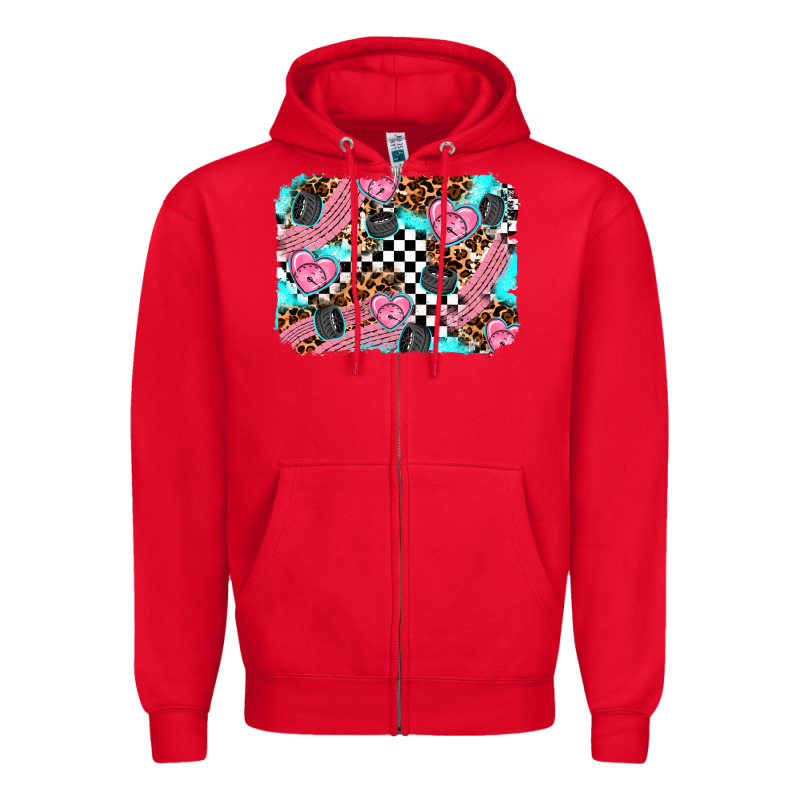 Race Day Background Zipper Hoodie by AdoDesignShop | Teevron