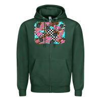 Sports Green race day background Zipper Hoodie - AdoDesignShop