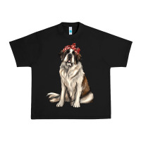 St Bernard With Bandanna Urban Heavy Tee | Teevron