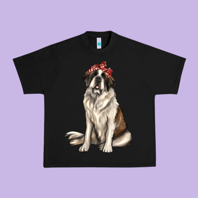 St Bernard With Bandanna Urban Heavy Tee Designed By Texasbilliewilder