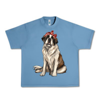 Pebble Blue st bernard with bandanna Urban Heavy Tee - texasbilliewilder
