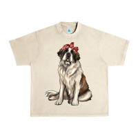 Sandshell st bernard with bandanna Urban Heavy Tee - texasbilliewilder