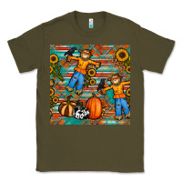 Army Green fall scarecrow seamless pattern Classic Tee - BundleAndBundleShop