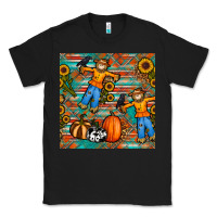 Black fall scarecrow seamless pattern Classic Tee - BundleAndBundleShop