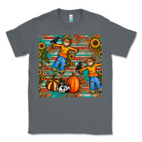 Charcoal Heather fall scarecrow seamless pattern Classic Tee - BundleAndBundleShop