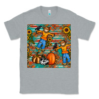 Heather Grey fall scarecrow seamless pattern Classic Tee - BundleAndBundleShop