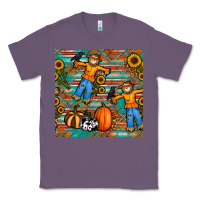 Lavender fall scarecrow seamless pattern Classic Tee - BundleAndBundleShop