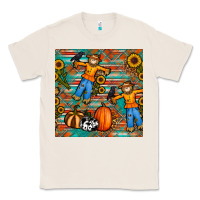 Natural fall scarecrow seamless pattern Classic Tee - BundleAndBundleShop